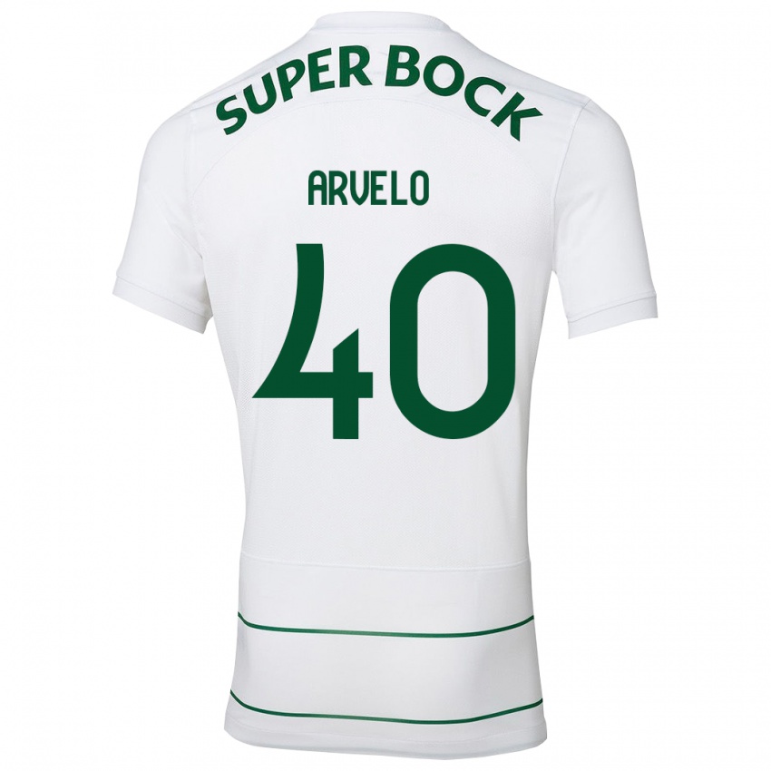 Hombre Camiseta Adam Arvelo #40 Blanco 2ª Equipación 2023/24 La Camisa Perú