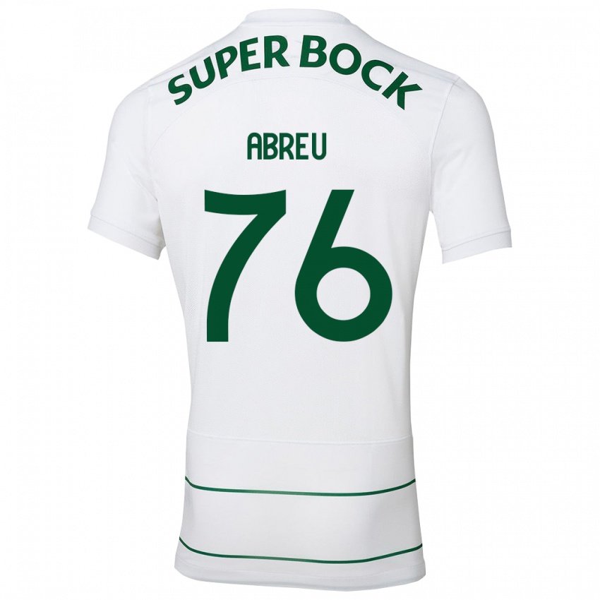 Hombre Camiseta Diogo Abreu #76 Blanco 2ª Equipación 2023/24 La Camisa Perú