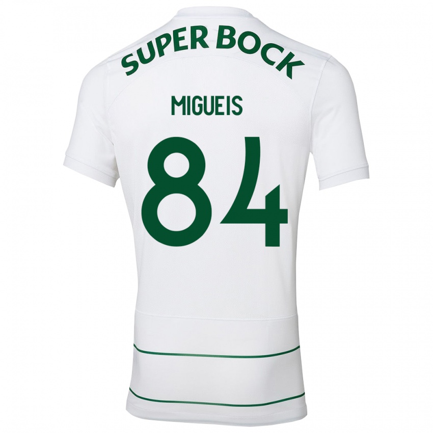 Hombre Camiseta Pedro Miguéis #84 Blanco 2ª Equipación 2023/24 La Camisa Perú