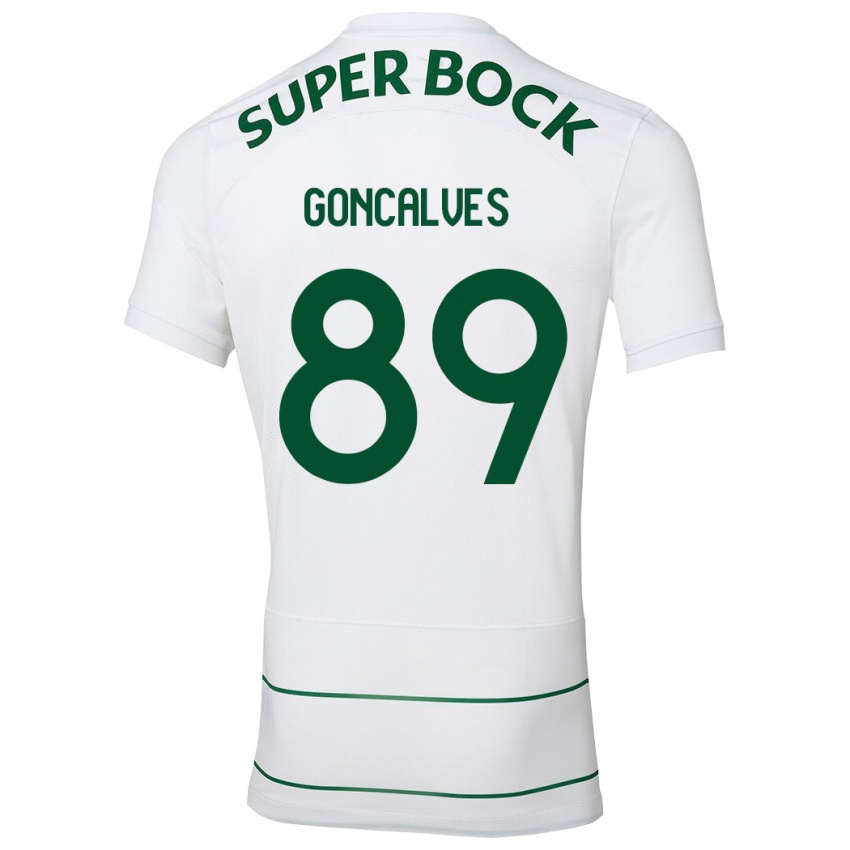 Hombre Camiseta Andre Goncalves #89 Blanco 2ª Equipación 2023/24 La Camisa Perú