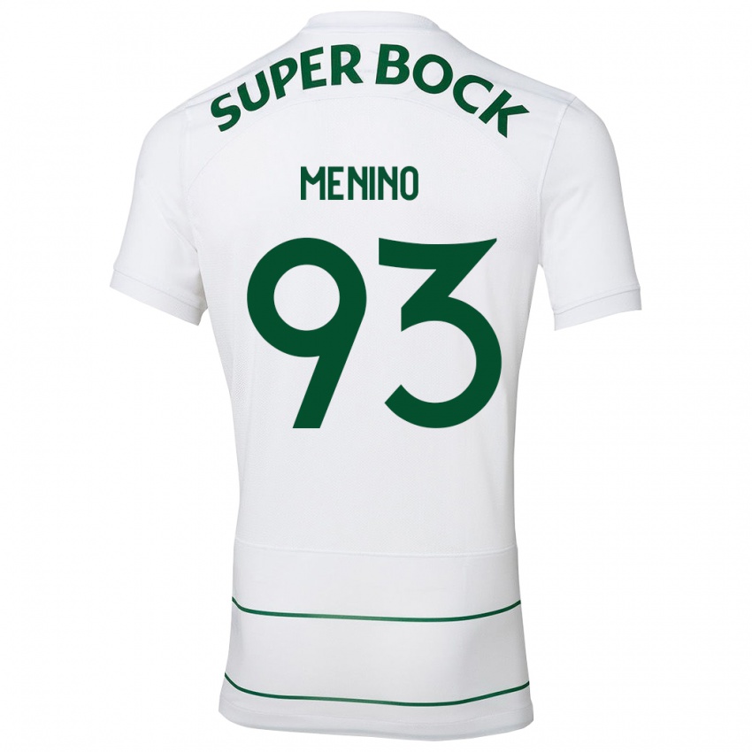 Hombre Camiseta Miguel Menino #93 Blanco 2ª Equipación 2023/24 La Camisa Perú