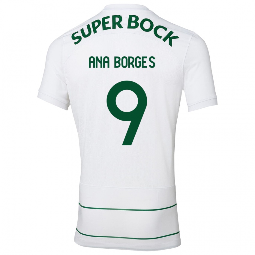 Hombre Camiseta Ana Catarina Marques Borges #9 Blanco 2ª Equipación 2023/24 La Camisa Perú