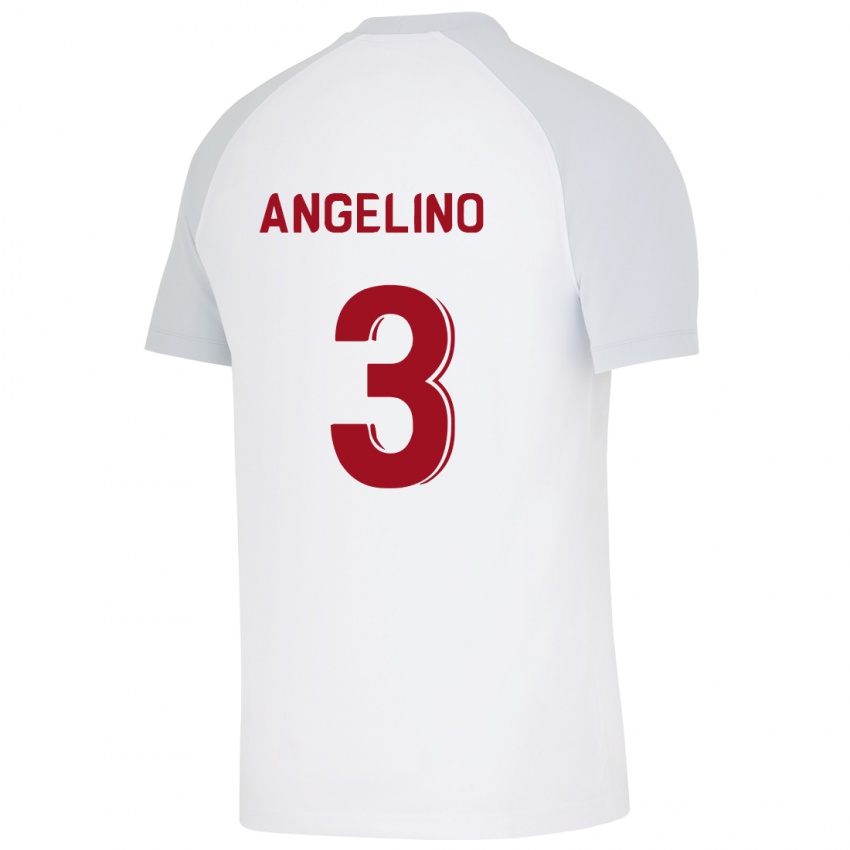 Hombre Camiseta Angelino #3 Blanco 2ª Equipación 2023/24 La Camisa Perú