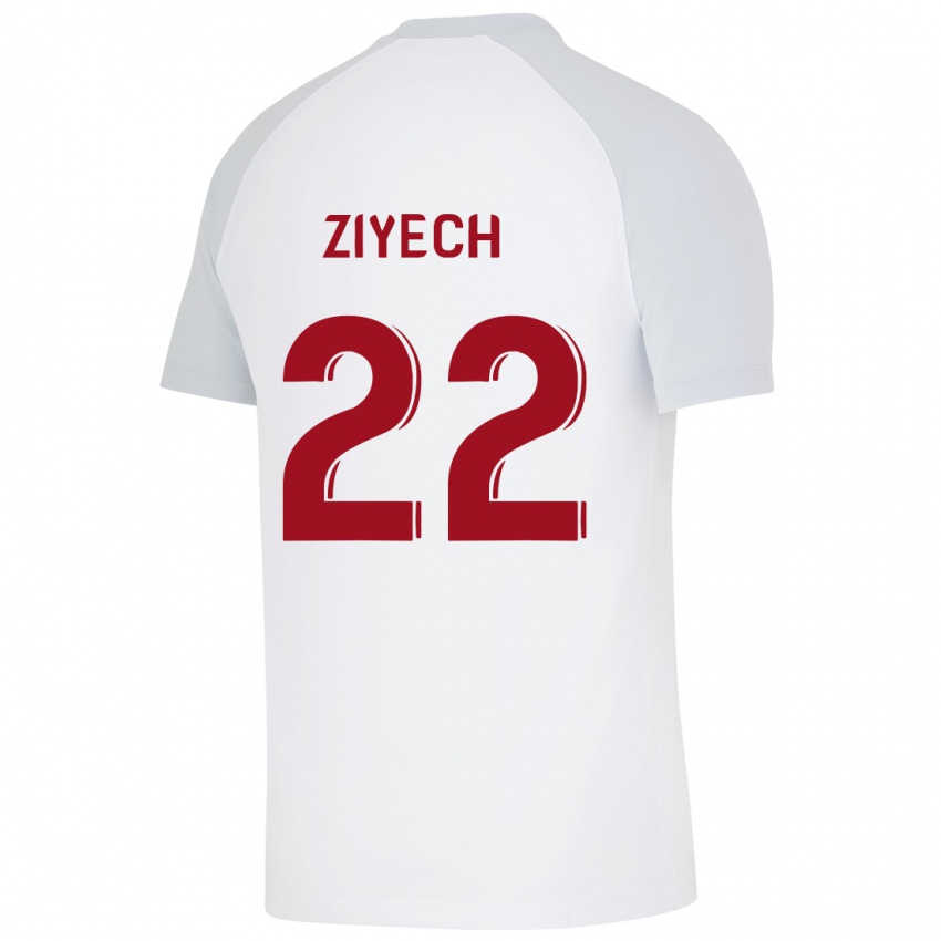 Hombre Camiseta Hakim Ziyech #22 Blanco 2ª Equipación 2023/24 La Camisa Perú