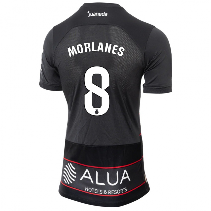 Hombre Camiseta Manu Morlanes #8 Negro 2ª Equipación 2023/24 La Camisa Perú
