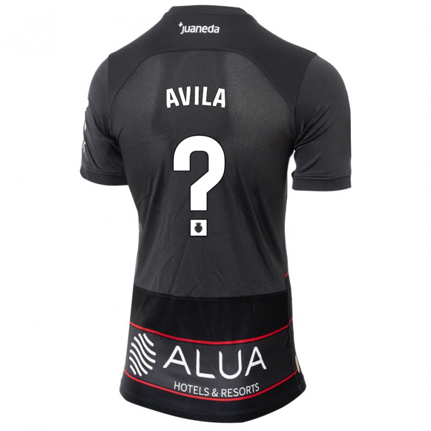 Hombre Camiseta Santiago Avila #0 Negro 2ª Equipación 2023/24 La Camisa Perú