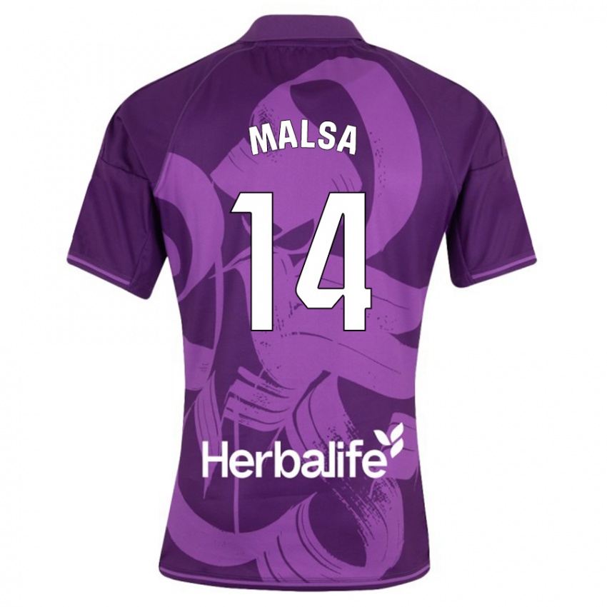 Hombre Camiseta Mickaël Malsa #14 Violeta 2ª Equipación 2023/24 La Camisa Perú
