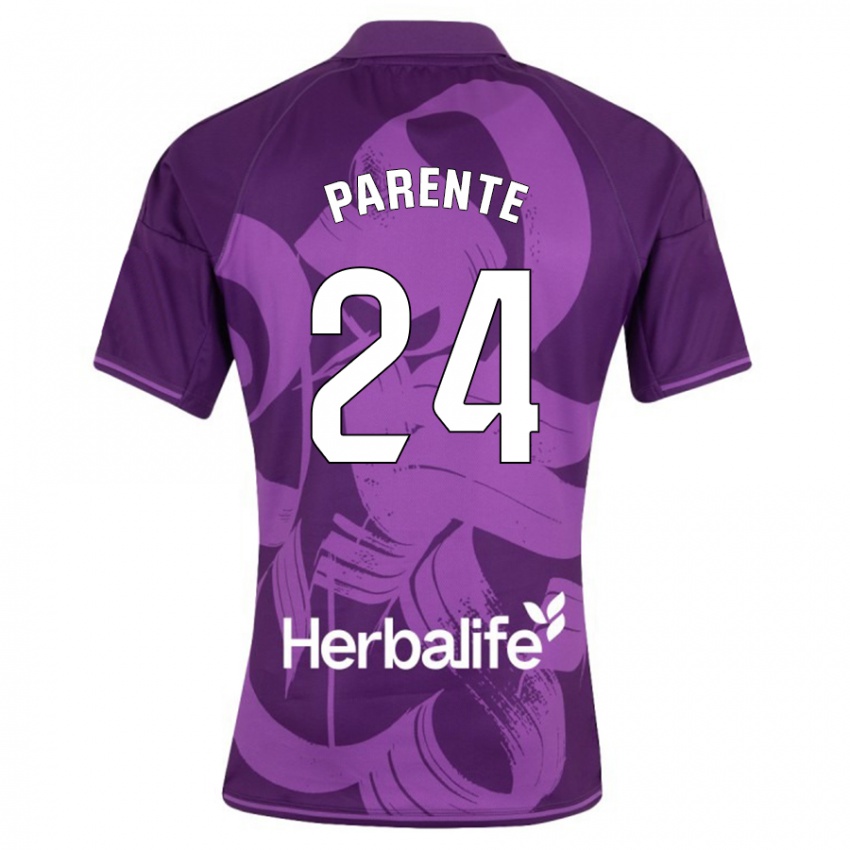 Hombre Camiseta Iago Parente #24 Violeta 2ª Equipación 2023/24 La Camisa Perú