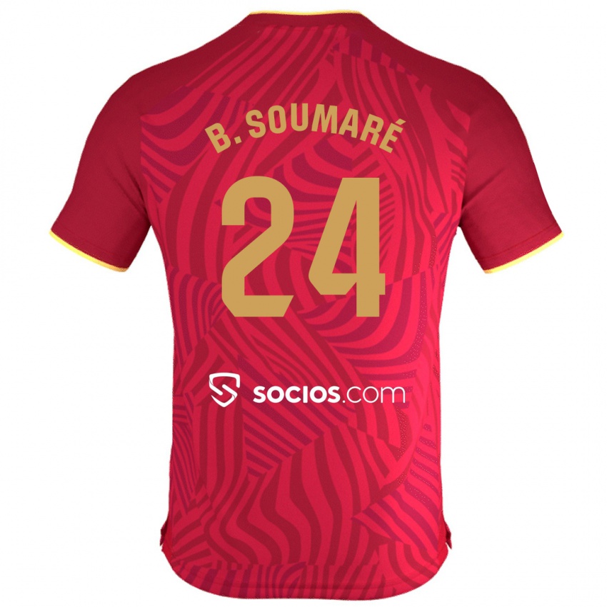 Hombre Camiseta Boubakary Soumaré #24 Rojo 2ª Equipación 2023/24 La Camisa Perú