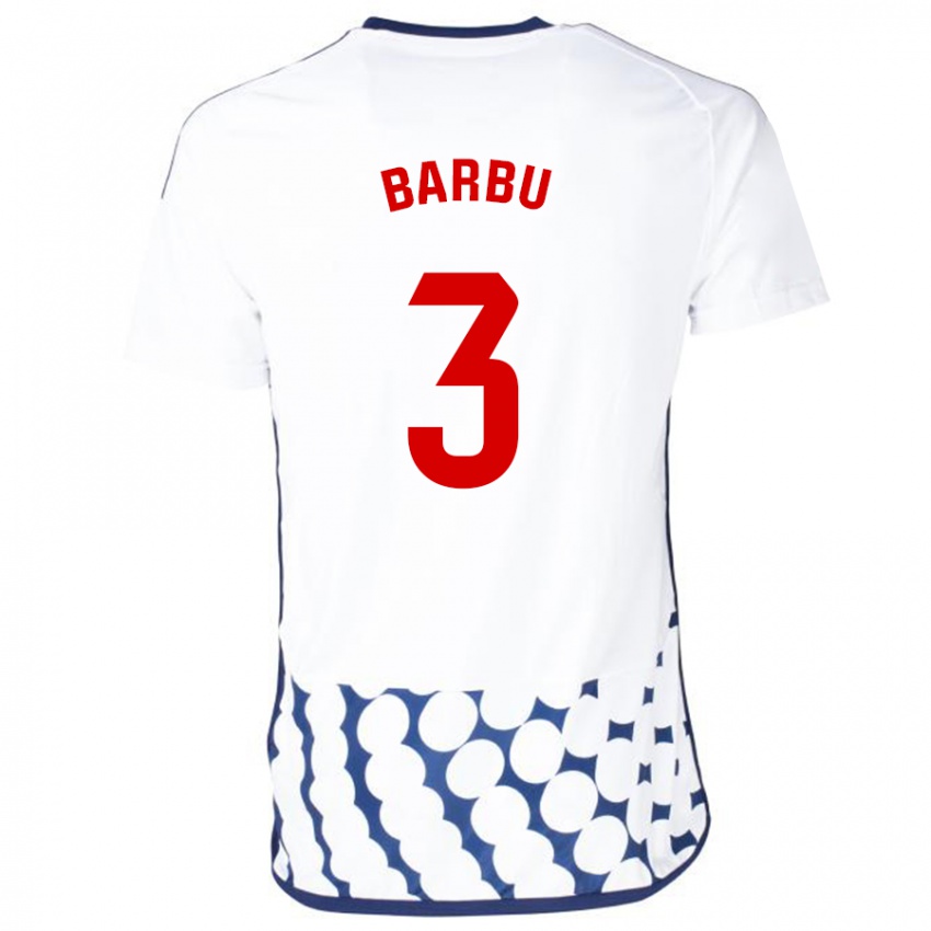 Hombre Camiseta Álex Barbu #3 Blanco 2ª Equipación 2023/24 La Camisa Perú