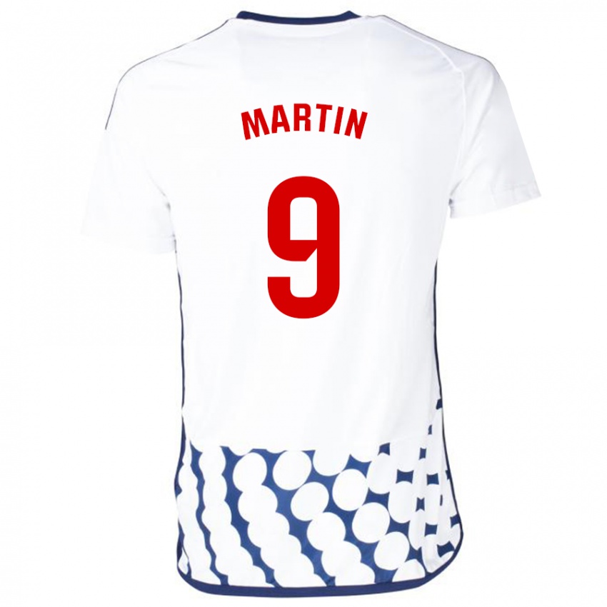 Hombre Camiseta Carlos Martin #9 Blanco 2ª Equipación 2023/24 La Camisa Perú
