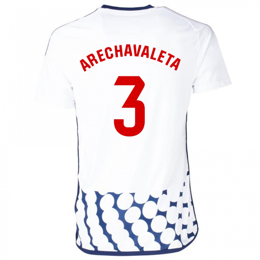 Hombre Camiseta Jorge Arechavaleta #3 Blanco 2ª Equipación 2023/24 La Camisa Perú