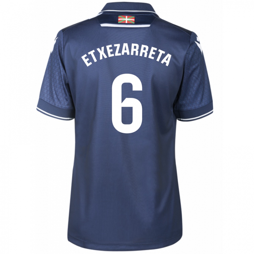 Hombre Camiseta Ane Etxezarreta Aierbe #6 Armada 2ª Equipación 2023/24 La Camisa Perú