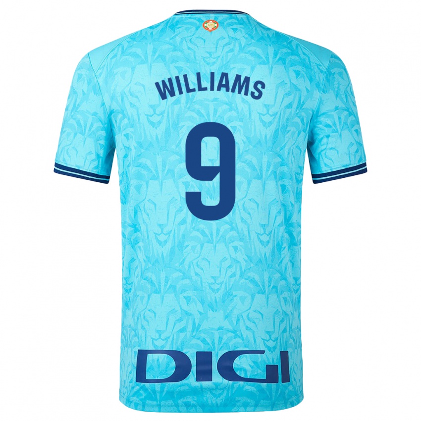 Hombre Camiseta Inaki Williams #9 Cielo Azul 2ª Equipación 2023/24 La Camisa Perú