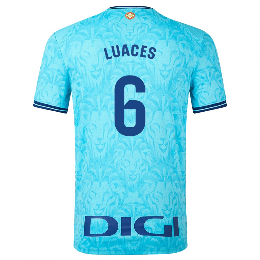 Hombre Camiseta Iraitz Luaces #6 Cielo Azul 2ª Equipación 2023/24 La Camisa Perú