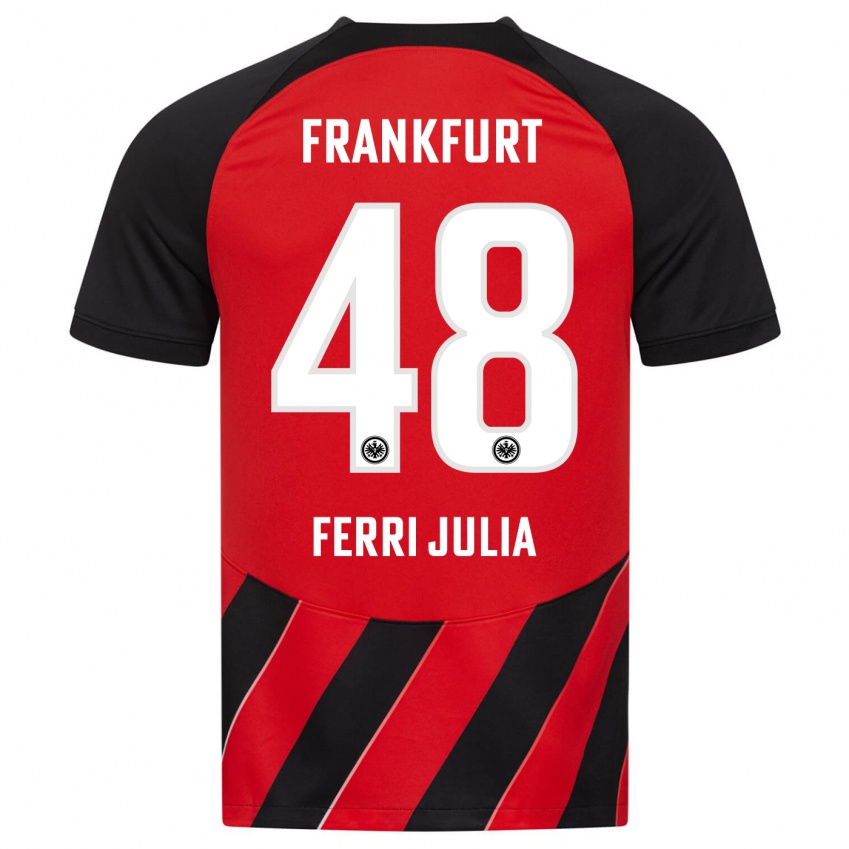 Mujer Camiseta Nacho Ferri #48 Negro Rojo 1ª Equipación 2023/24 La Camisa Perú