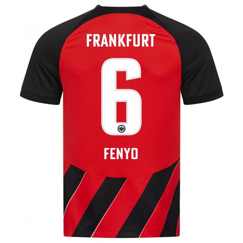 Mujer Camiseta Noah Fenyö #6 Negro Rojo 1ª Equipación 2023/24 La Camisa Perú