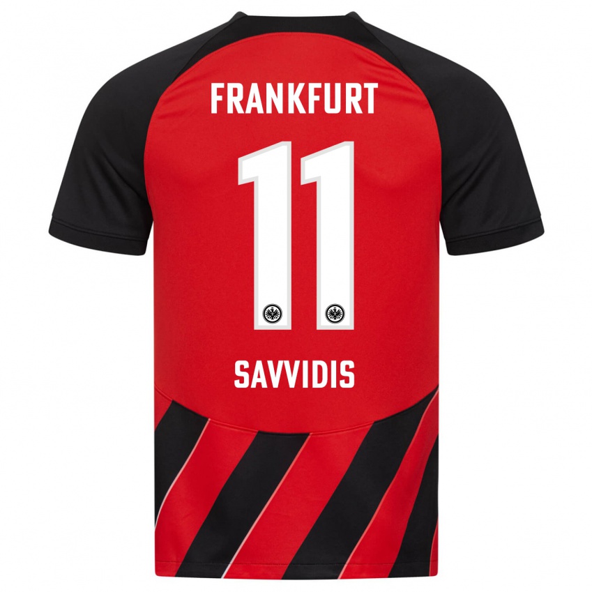 Mujer Camiseta Rafail Savvidis #11 Negro Rojo 1ª Equipación 2023/24 La Camisa Perú