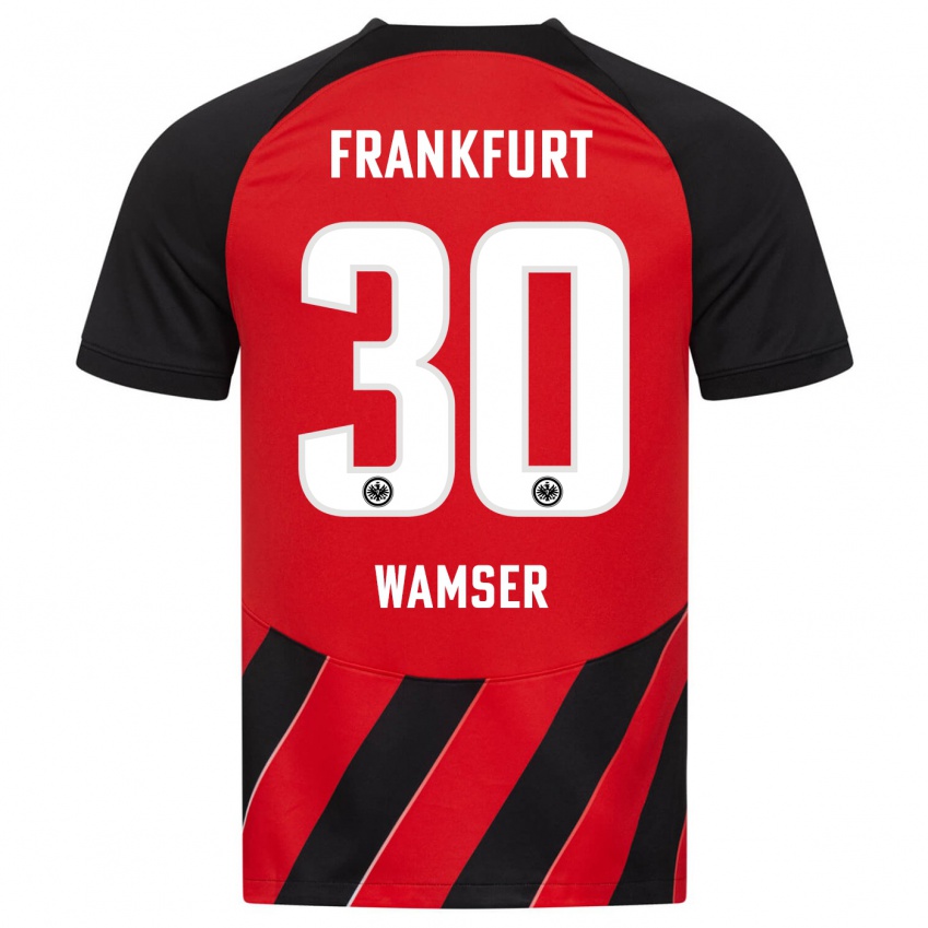 Mujer Camiseta Carlotta Wamser #30 Negro Rojo 1ª Equipación 2023/24 La Camisa Perú