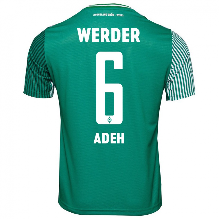 Mujer Camiseta Wesley Adeh #6 Verde 1ª Equipación 2023/24 La Camisa Perú