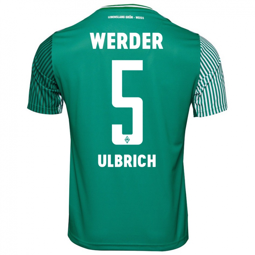 Mujer Camiseta Michelle Ulbrich #5 Verde 1ª Equipación 2023/24 La Camisa Perú