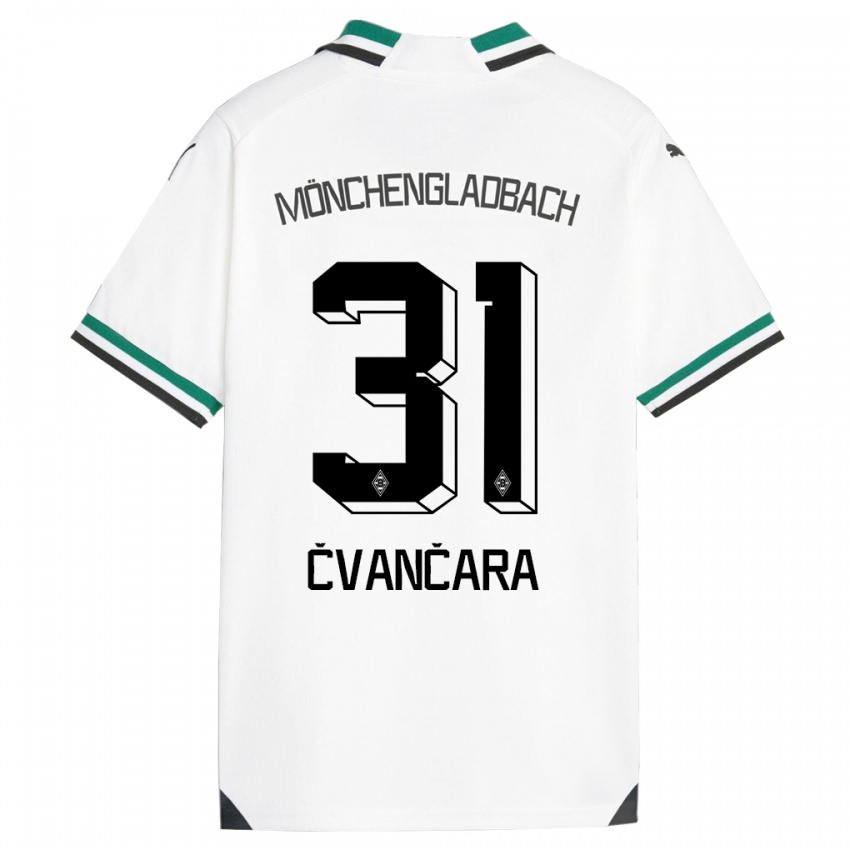 Mujer Camiseta Tomas Cvancara #31 Blanco Verde 1ª Equipación 2023/24 La Camisa Perú