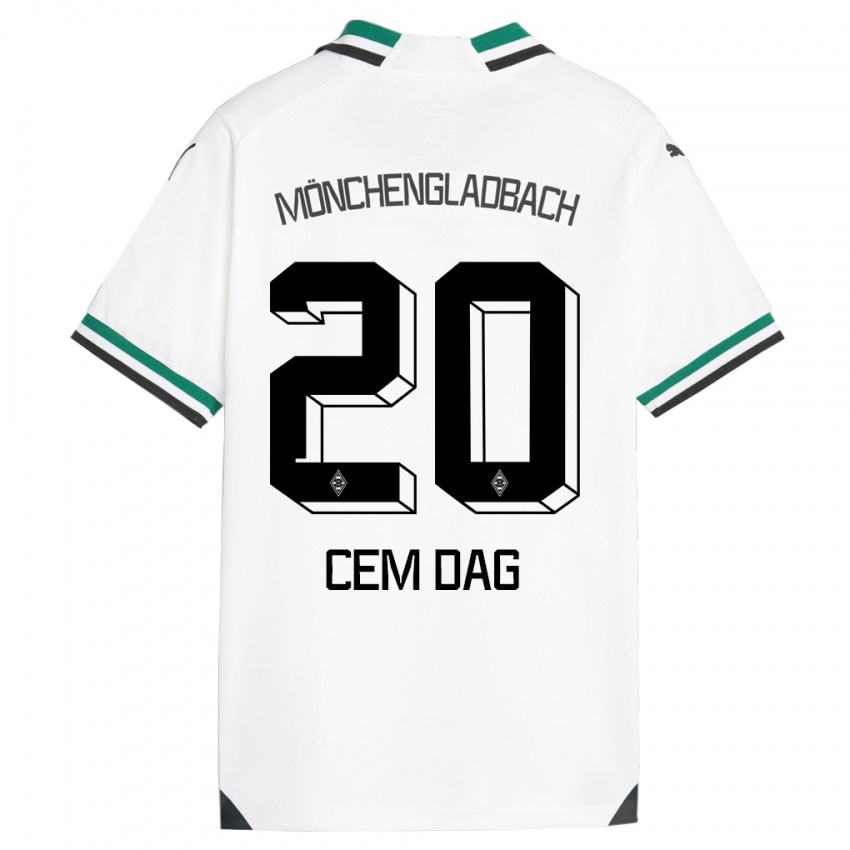 Mujer Camiseta Cem Dag #20 Blanco Verde 1ª Equipación 2023/24 La Camisa Perú