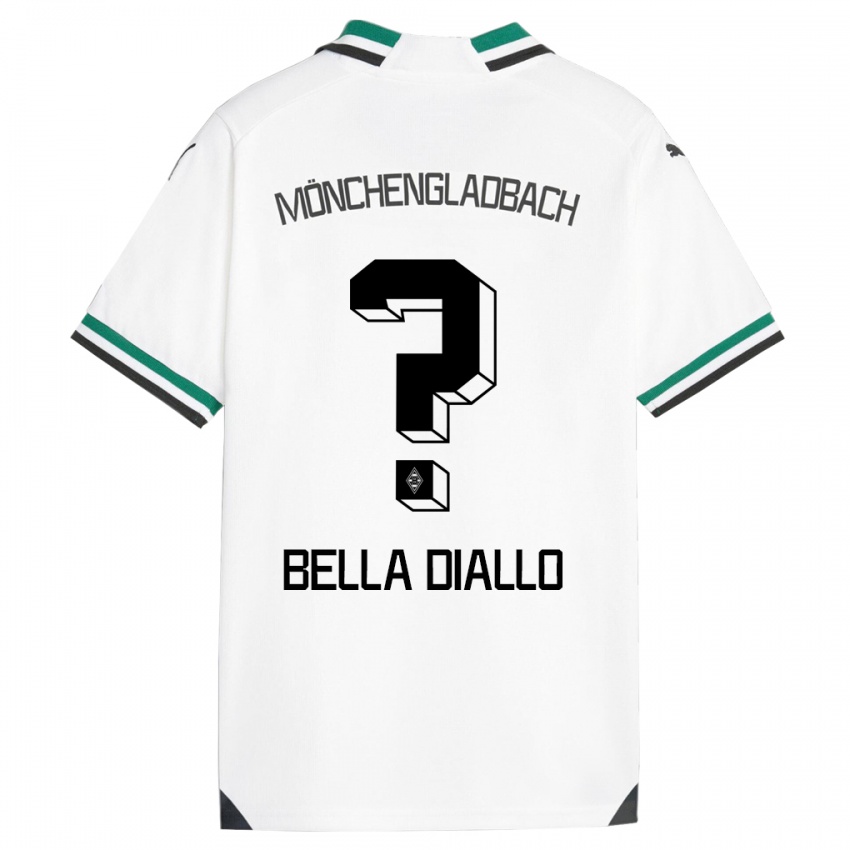 Mujer Camiseta Oumar Bella Diallo #0 Blanco Verde 1ª Equipación 2023/24 La Camisa Perú