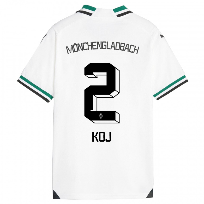 Mujer Camiseta Julia Koj #2 Blanco Verde 1ª Equipación 2023/24 La Camisa Perú