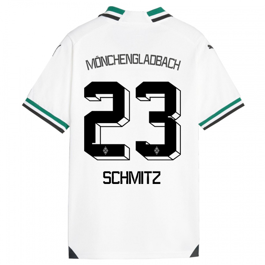 Mujer Camiseta Sarah Schmitz #23 Blanco Verde 1ª Equipación 2023/24 La Camisa Perú