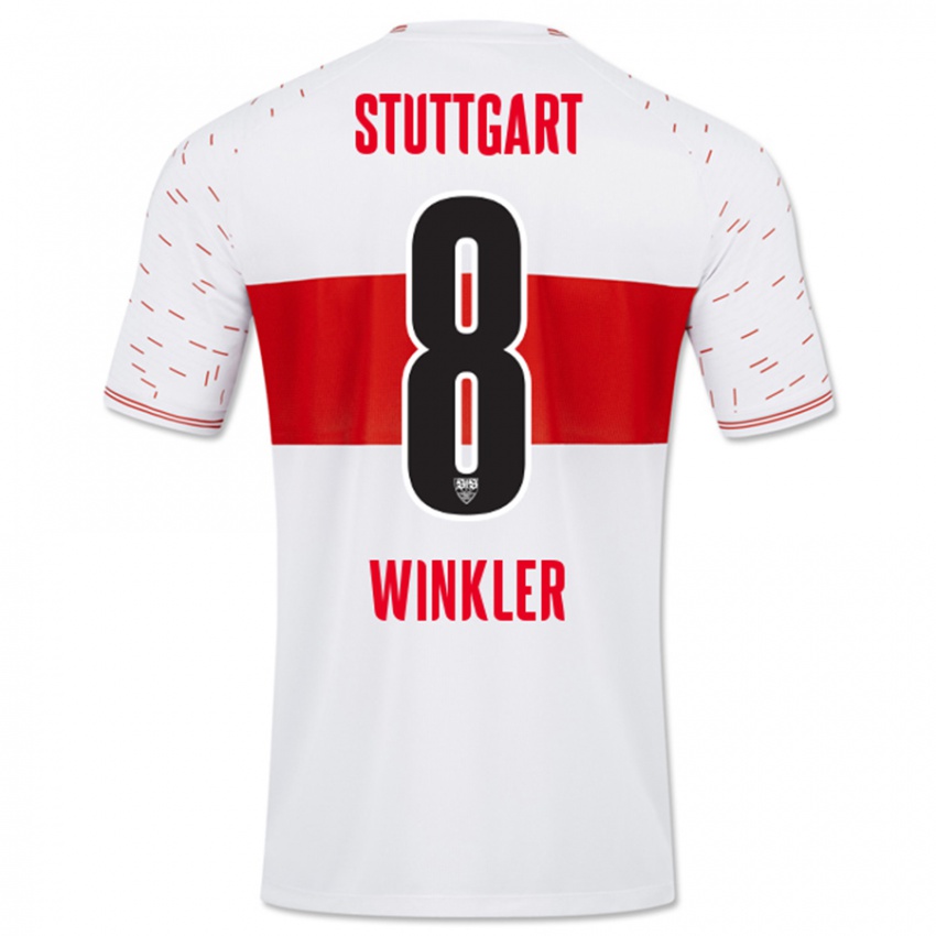 Mujer Camiseta Nathan Winkler #8 Blanco 1ª Equipación 2023/24 La Camisa Perú