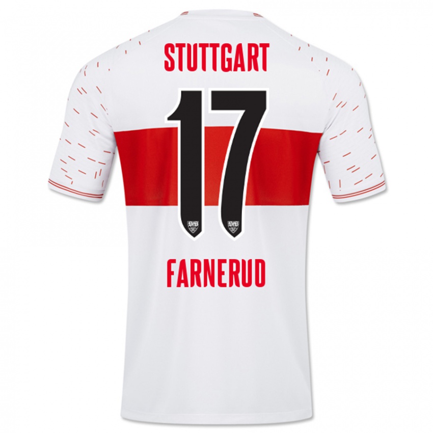 Mujer Camiseta Colin Farnerud #17 Blanco 1ª Equipación 2023/24 La Camisa Perú