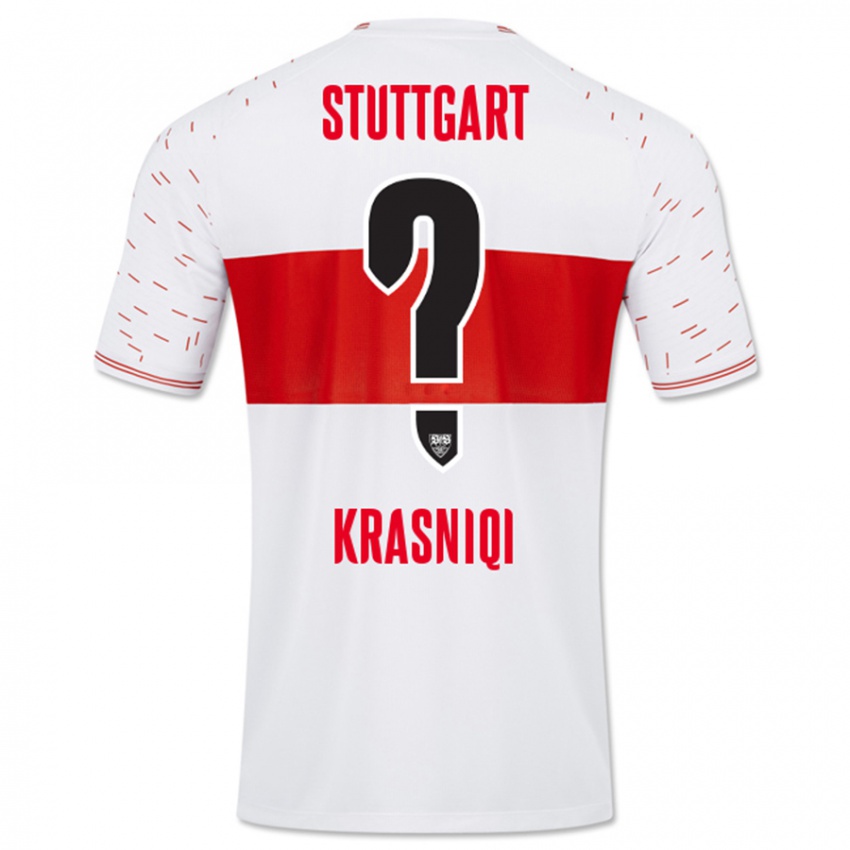 Mujer Camiseta Elton Krasniqi #0 Blanco 1ª Equipación 2023/24 La Camisa Perú