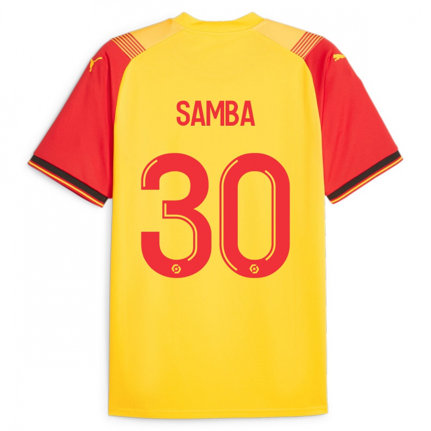 Mujer Camiseta Brice Samba #30 Amarillo 1ª Equipación 2023/24 La Camisa Perú