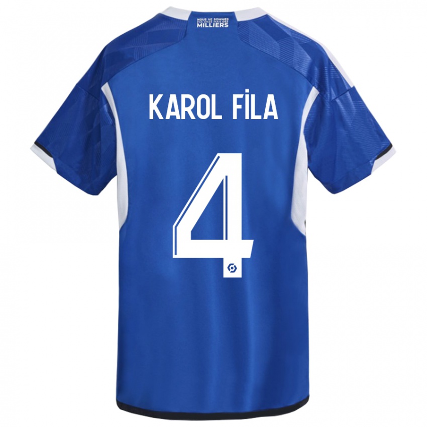 Mujer Camiseta Karol Fila #4 Azul 1ª Equipación 2023/24 La Camisa Perú