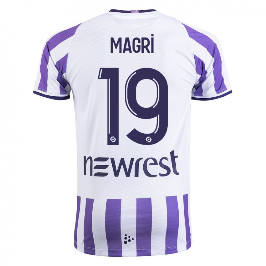 Mujer Camiseta Frank Magri #19 Blanco 1ª Equipación 2023/24 La Camisa Perú