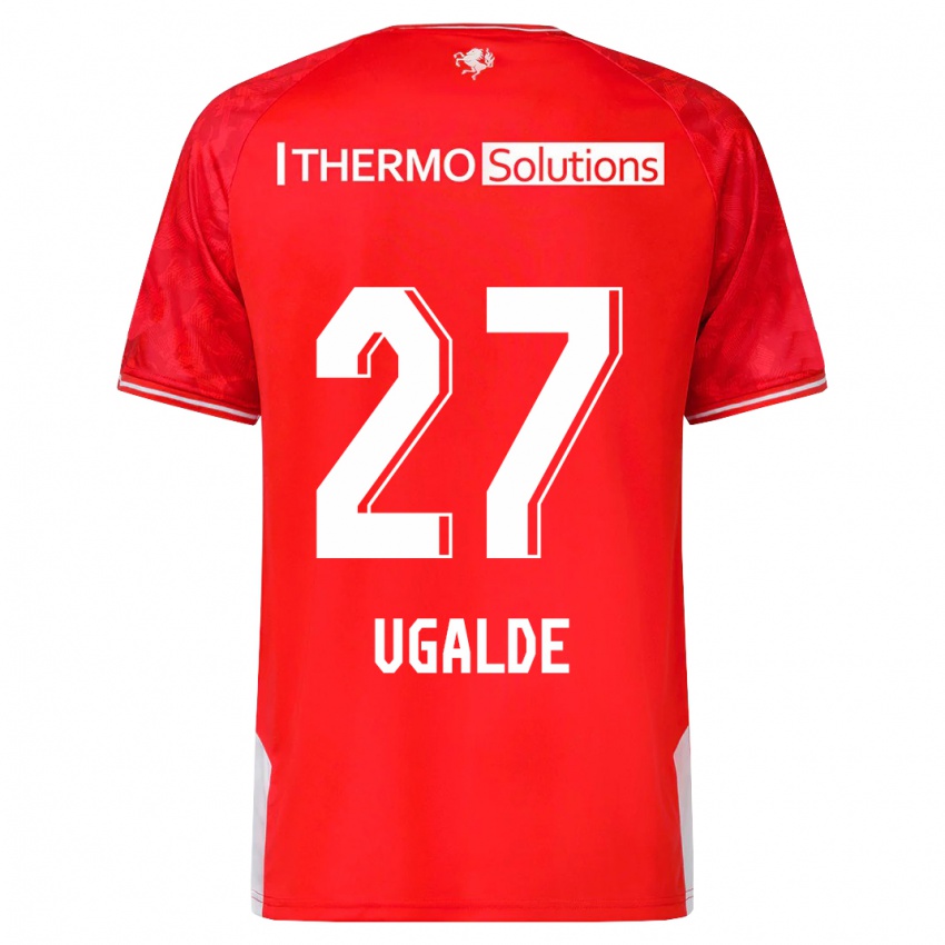 Mujer Camiseta Manfred Ugalde #27 Rojo 1ª Equipación 2023/24 La Camisa Perú