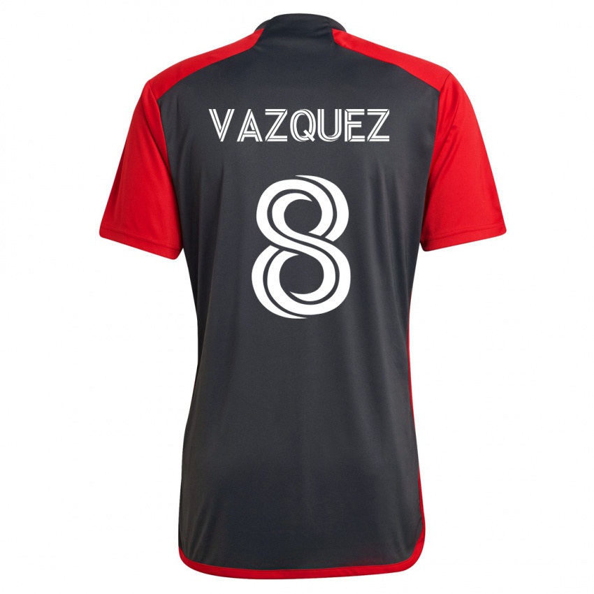 Mujer Camiseta Víctor Vázquez #8 Gris 1ª Equipación 2023/24 La Camisa Perú