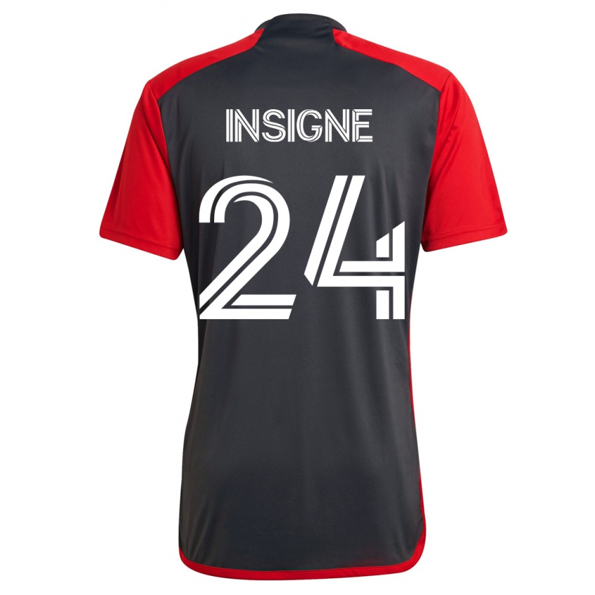 Mujer Camiseta Lorenzo Insigne #24 Gris 1ª Equipación 2023/24 La Camisa Perú