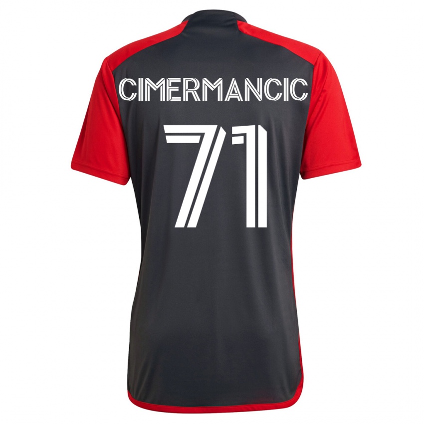 Mujer Camiseta Markus Cimermancic #71 Gris 1ª Equipación 2023/24 La Camisa Perú