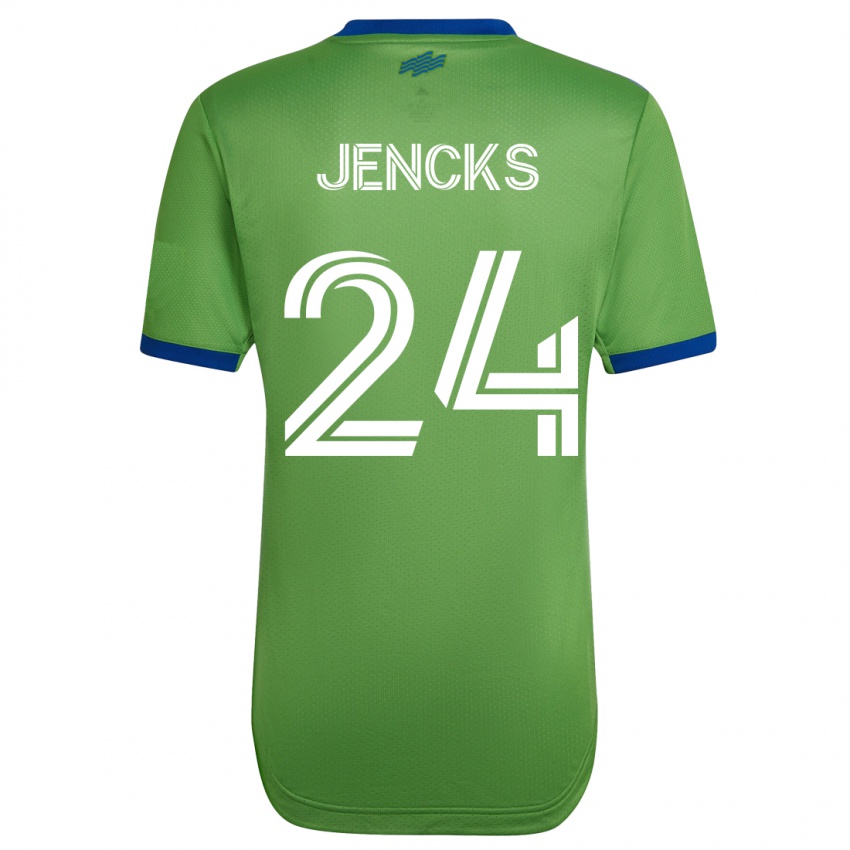 Mujer Camiseta India Jencks #24 Verde 1ª Equipación 2023/24 La Camisa Perú