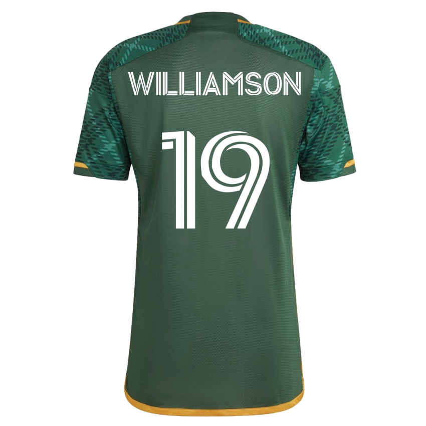 Mujer Camiseta Eryk Williamson #19 Verde 1ª Equipación 2023/24 La Camisa Perú