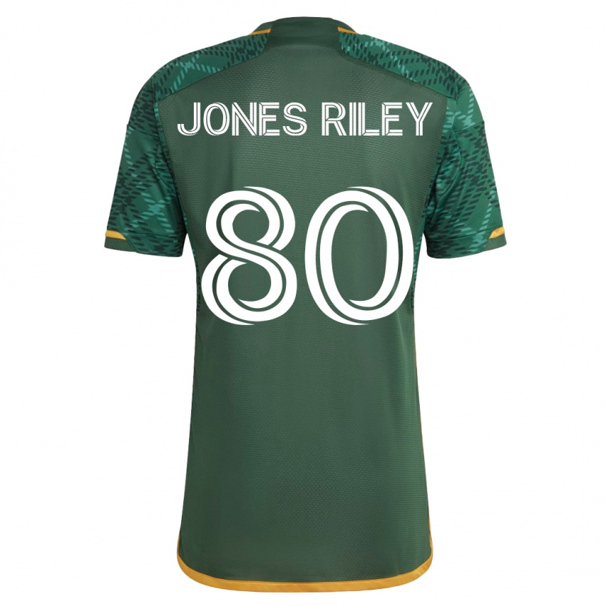 Mujer Camiseta Jaden Jones-Riley #80 Verde 1ª Equipación 2023/24 La Camisa Perú
