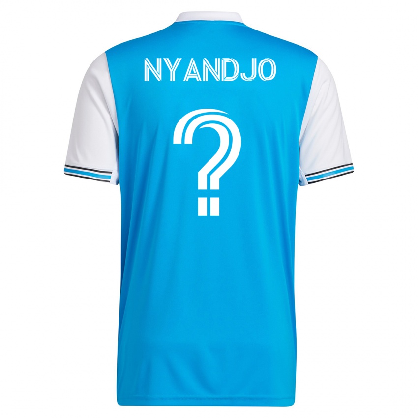 Mujer Camiseta James Nyandjo #0 Azul 1ª Equipación 2023/24 La Camisa Perú