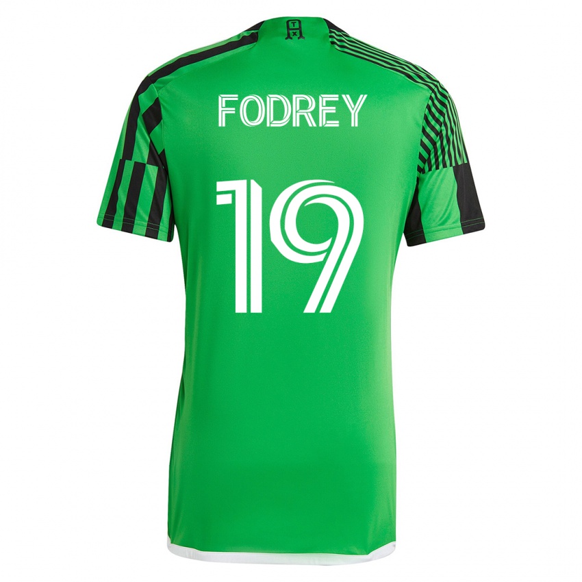 Mujer Camiseta Cj Fodrey #19 Verde Negro 1ª Equipación 2023/24 La Camisa Perú