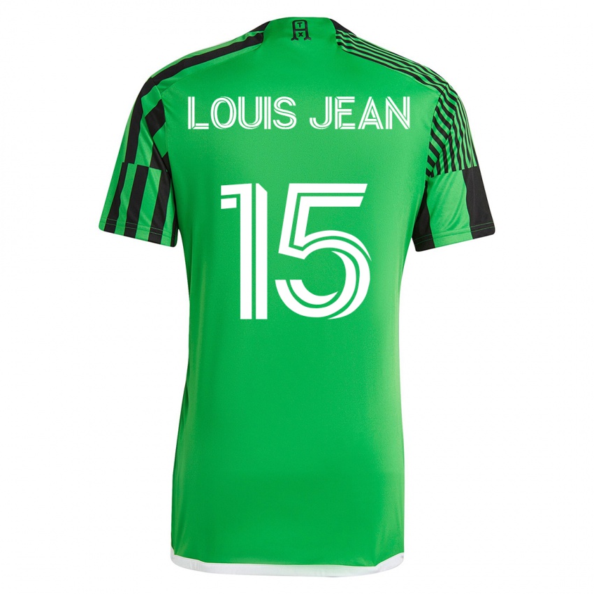 Mujer Camiseta Steeve Louis-Jean #15 Verde Negro 1ª Equipación 2023/24 La Camisa Perú