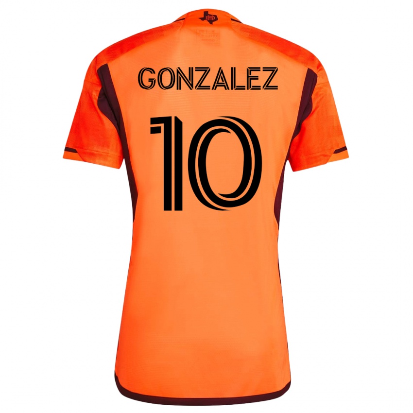 Mujer Camiseta Yair González #10 Naranja 1ª Equipación 2023/24 La Camisa Perú