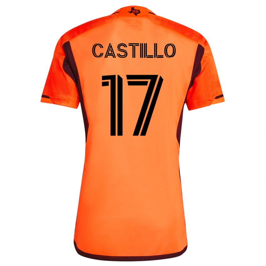 Mujer Camiseta Joyner Castillo #17 Naranja 1ª Equipación 2023/24 La Camisa Perú