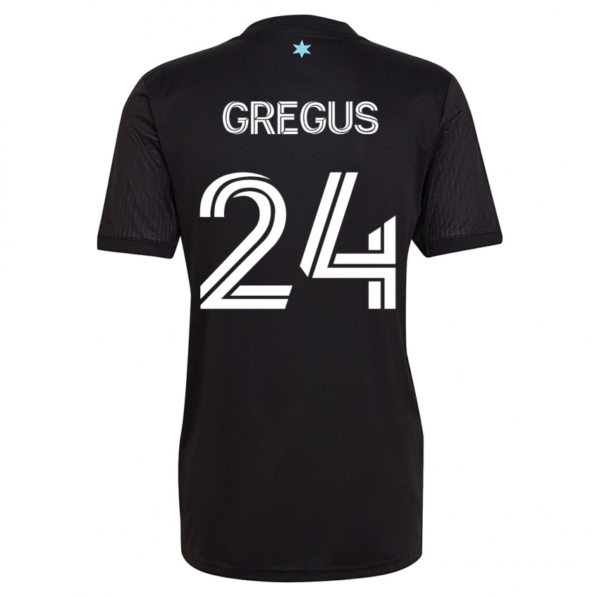 Mujer Camiseta Ján Gregus #24 Negro 1ª Equipación 2023/24 La Camisa Perú
