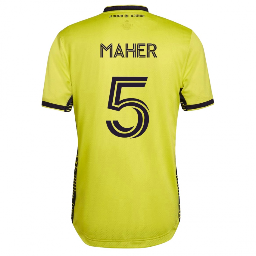 Mujer Camiseta Jack Maher #5 Amarillo 1ª Equipación 2023/24 La Camisa Perú